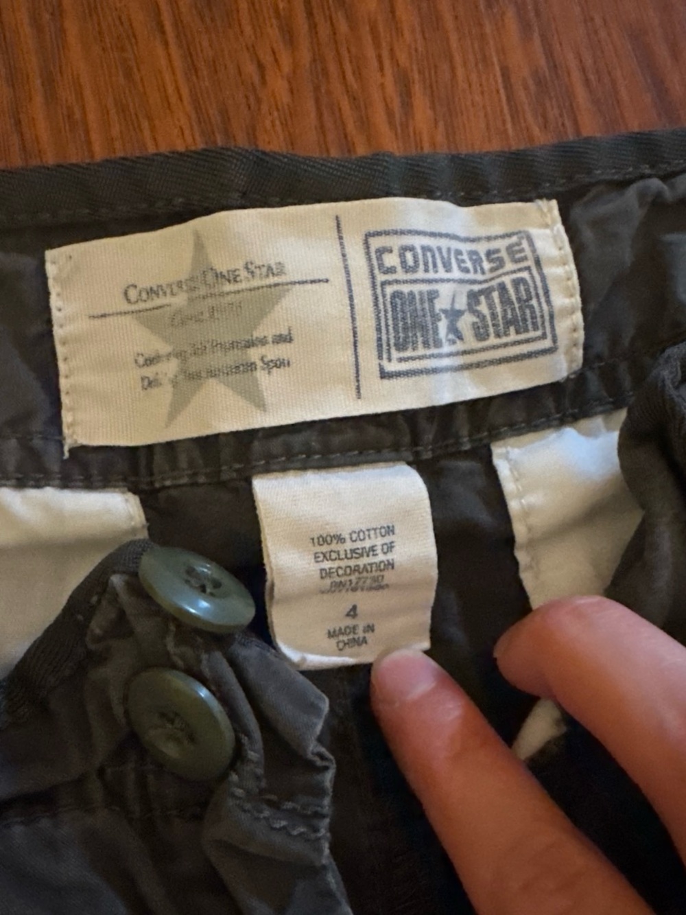 Converse women’s  Olive Green Cargo Pants - Picture 2 of 4